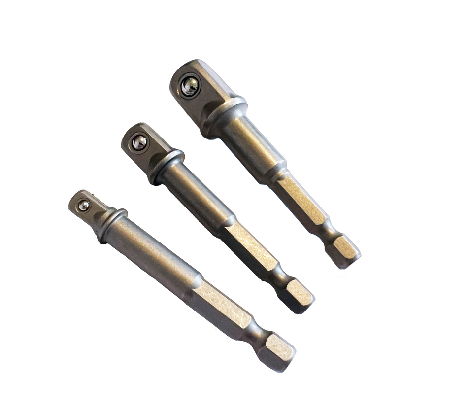 Nutsetter Socket Extension Adapter Set, Hex to Square