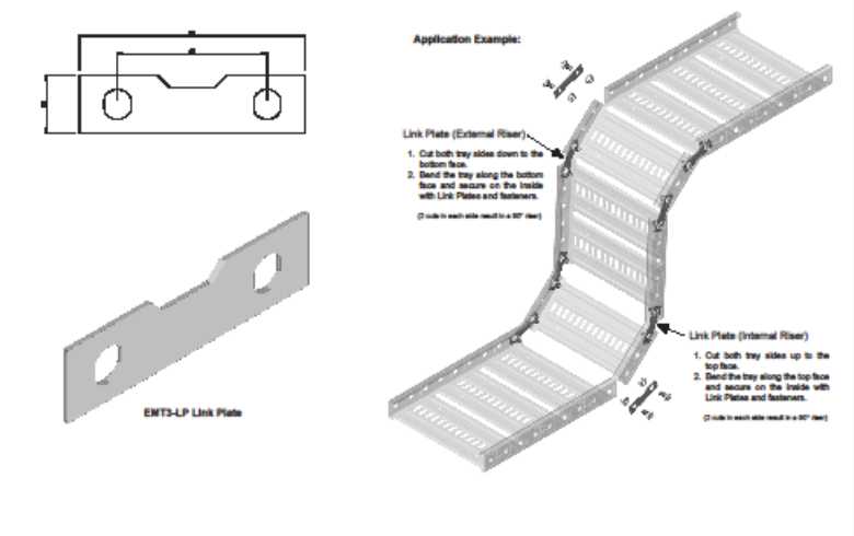 Cable Tray, Link Plate - Pregalvanised