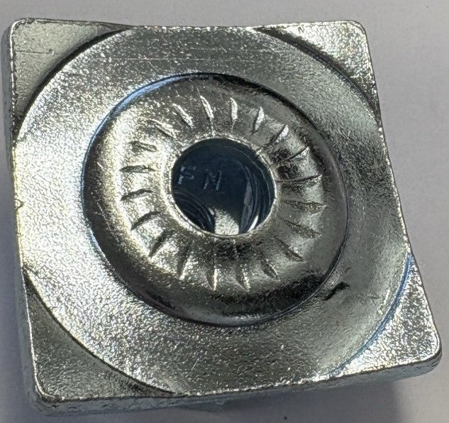 Block Nut with Square Washer, M10 (for Strut) - Zinc Plated