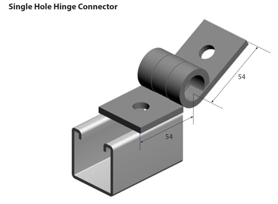 Strut Bracket 2 Hole Swivel Bracket Heavy Duty (1 Hole each side) - Zinc Plated